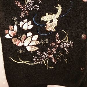 Jillian Jones 100% Boiled Wool Cardigan Sz M